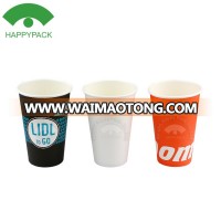 HAPPYPACK 2017 Wholesale Disposable Good Quality Holiday Single Wall Cup 12oz hot coffee vending paper cup