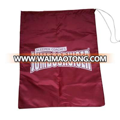 High quality customized polyester laundry bag with drawstring