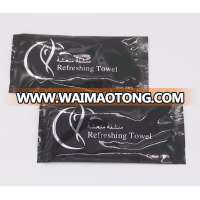 Restaurant disposable cotton wet towel with sachet package