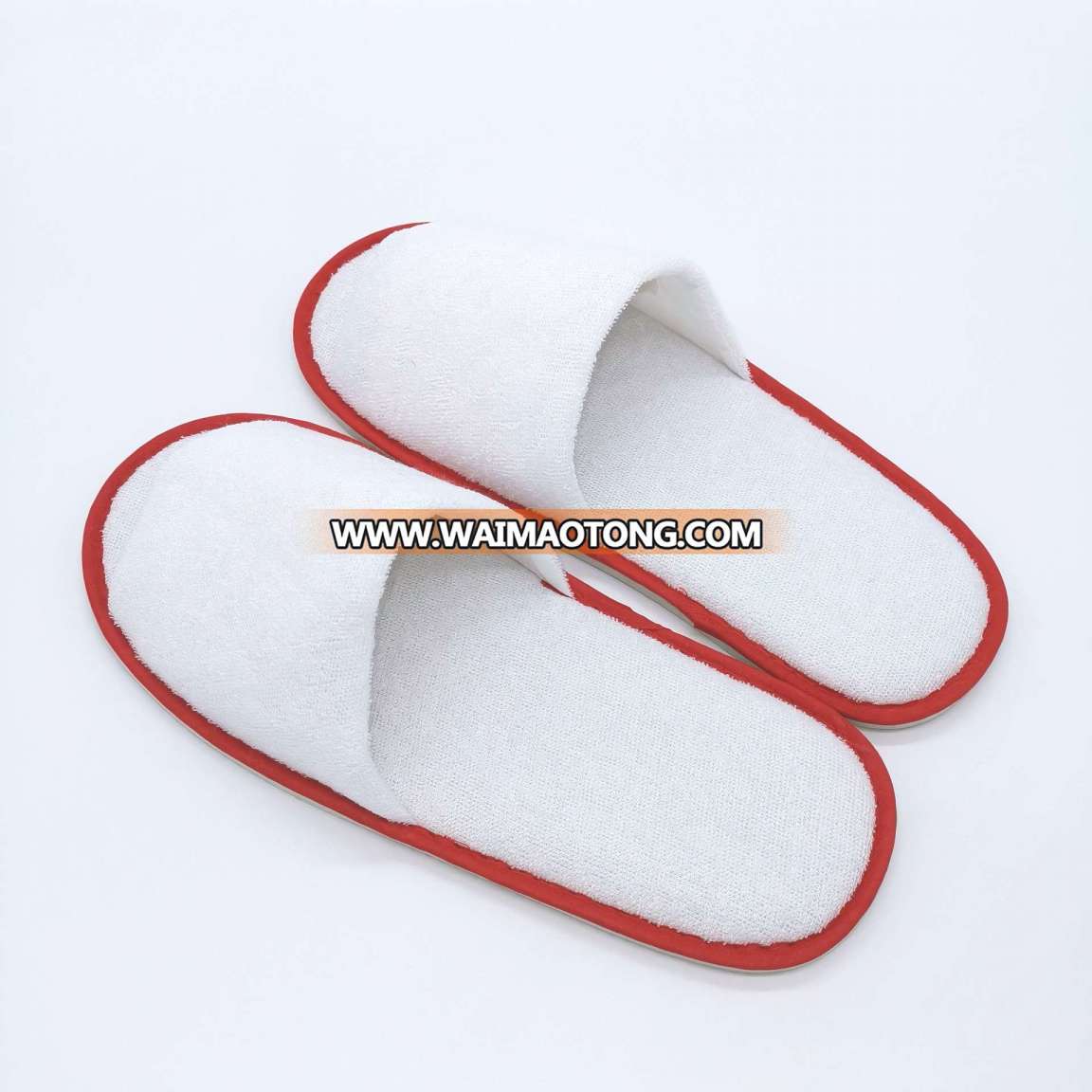 white cotton disposable hotel slipper