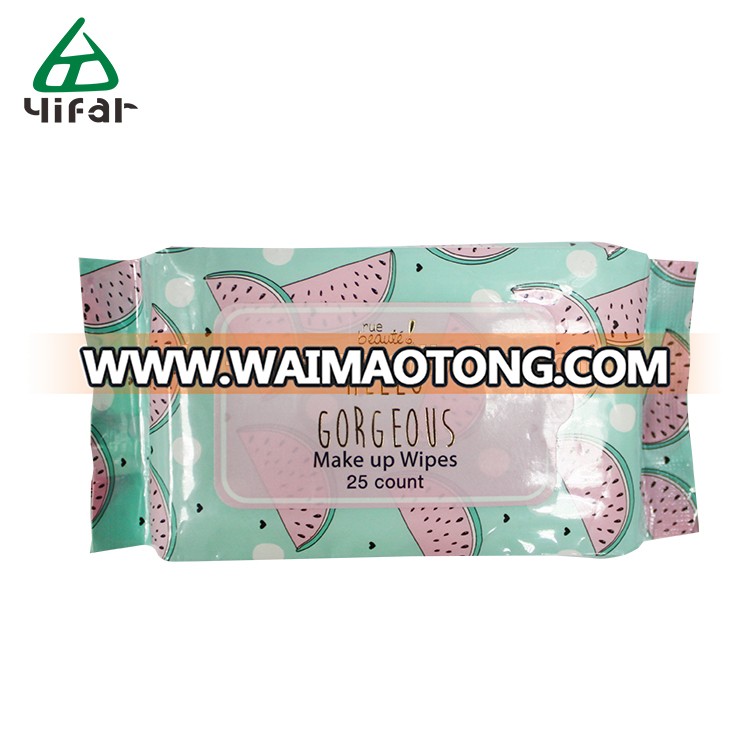 OEM biodegradable Eco-friendly non-alcoholic Cleaning Makeup Remover Wet Wipes